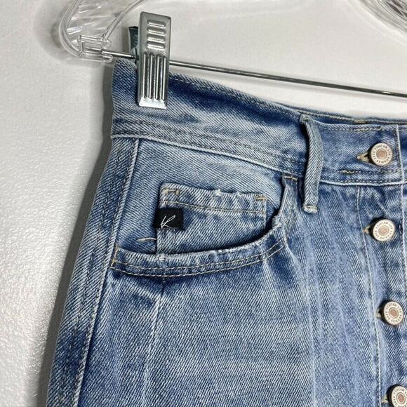 Kancan Button Front High Rise A-Line Skirt Size Medium Women’s NEW - Picture 4 of 11